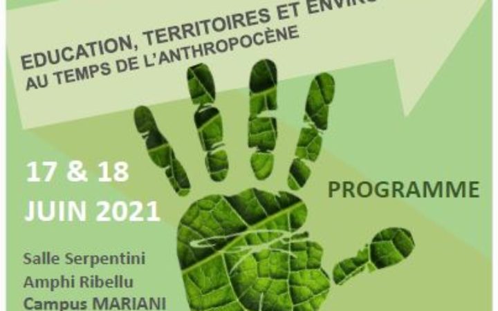 Edu-BioMed at Journés d’étude internationales « Education, Territoires et Environnements au temps de l’anthropocène », June 17th&18th, 2021